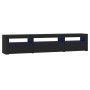 TV-Schrank mit LED-Leuchten schwarz 195x35x40 cm von vidaXL, TV-Möbel - Ref: Foro24-3152739, Preis: 154,81 €, Rabatt: %
