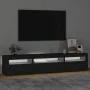 TV cabinet with LED lights black 195x35x40 cm by vidaXL, TV Furniture - Ref: Foro24-3152739, Price: 166,35 €, Discount: %