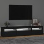 TV-Schrank mit LED-Leuchten schwarz 195x35x40 cm von vidaXL, TV-Möbel - Ref: Foro24-3152739, Preis: 154,81 €, Rabatt: %