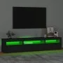 TV cabinet with LED lights black 195x35x40 cm by vidaXL, TV Furniture - Ref: Foro24-3152739, Price: 166,35 €, Discount: %