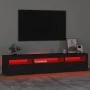 TV cabinet with LED lights black 195x35x40 cm by vidaXL, TV Furniture - Ref: Foro24-3152739, Price: 166,35 €, Discount: %
