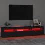 TV-Schrank mit LED-Leuchten schwarz 195x35x40 cm von vidaXL, TV-Möbel - Ref: Foro24-3152739, Preis: 154,81 €, Rabatt: %