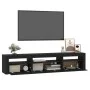 TV cabinet with LED lights black 195x35x40 cm by vidaXL, TV Furniture - Ref: Foro24-3152739, Price: 166,35 €, Discount: %