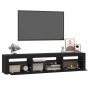 TV-Schrank mit LED-Leuchten schwarz 195x35x40 cm von vidaXL, TV-Möbel - Ref: Foro24-3152739, Preis: 154,81 €, Rabatt: %