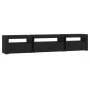 TV cabinet with LED lights black 195x35x40 cm by vidaXL, TV Furniture - Ref: Foro24-3152739, Price: 166,35 €, Discount: %