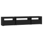 TV-Schrank mit LED-Leuchten schwarz 195x35x40 cm von vidaXL, TV-Möbel - Ref: Foro24-3152739, Preis: 154,81 €, Rabatt: %