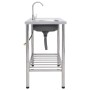 Campingspüle mit einem Becken und Wasserhahn aus Edelstahl von vidaXL, Sinkt - Ref: Foro24-151214, Preis: 227,19 €, Rabatt: %
