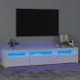 TV-Schrank mit weißen LED-Leuchten 195x35x40 cm von vidaXL, TV-Möbel - Ref: Foro24-3152738, Preis: 161,57 €, Rabatt: %