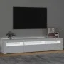 TV-Schrank mit weißen LED-Leuchten 195x35x40 cm von vidaXL, TV-Möbel - Ref: Foro24-3152738, Preis: 161,57 €, Rabatt: %