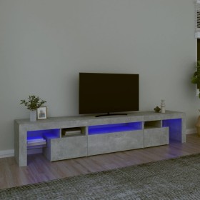 TV-Möbel mit betongrauen LED-Leuchten 215x36,5x40 cm von vidaXL, TV-Möbel - Ref: Foro24-3152797, Preis: 132,31 €, Rabatt: %