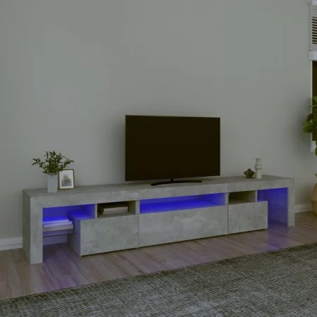 TV-Möbel mit betongrauen LED-Leuchten 215x36,5x40 cm von vidaXL, TV-Möbel - Ref: Foro24-3152797, Preis: 134,70 €, Rabatt: %