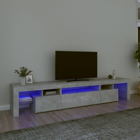 TV-Möbel mit betongrauen LED-Leuchten 215x36,5x40 cm von vidaXL, TV-Möbel - Ref: Foro24-3152797, Preis: 132,31 €, Rabatt: %