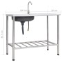 Campingspüle mit einem Becken und Wasserhahn aus Edelstahl von vidaXL, Sinkt - Ref: Foro24-151214, Preis: 227,19 €, Rabatt: %