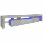 TV-Möbel mit betongrauen LED-Leuchten 215x36,5x40 cm von vidaXL, TV-Möbel - Ref: Foro24-3152797, Preis: 134,70 €, Rabatt: %