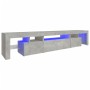 TV-Möbel mit betongrauen LED-Leuchten 215x36,5x40 cm von vidaXL, TV-Möbel - Ref: Foro24-3152797, Preis: 132,31 €, Rabatt: %