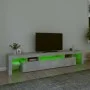 TV-Möbel mit betongrauen LED-Leuchten 215x36,5x40 cm von vidaXL, TV-Möbel - Ref: Foro24-3152797, Preis: 134,70 €, Rabatt: %
