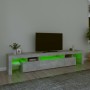 TV-Möbel mit betongrauen LED-Leuchten 215x36,5x40 cm von vidaXL, TV-Möbel - Ref: Foro24-3152797, Preis: 132,31 €, Rabatt: %