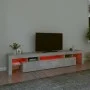 TV-Möbel mit betongrauen LED-Leuchten 215x36,5x40 cm von vidaXL, TV-Möbel - Ref: Foro24-3152797, Preis: 134,70 €, Rabatt: %