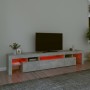 TV-Möbel mit betongrauen LED-Leuchten 215x36,5x40 cm von vidaXL, TV-Möbel - Ref: Foro24-3152797, Preis: 132,31 €, Rabatt: %
