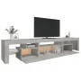 TV-Möbel mit betongrauen LED-Leuchten 215x36,5x40 cm von vidaXL, TV-Möbel - Ref: Foro24-3152797, Preis: 134,70 €, Rabatt: %