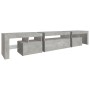 TV-Möbel mit betongrauen LED-Leuchten 215x36,5x40 cm von vidaXL, TV-Möbel - Ref: Foro24-3152797, Preis: 132,31 €, Rabatt: %