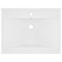Luxuswaschbecken mit Keramikarmatur 60x46 cm mattweiß von vidaXL, Sinkt - Ref: Foro24-147020, Preis: 93,94 €, Rabatt: %