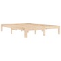 Solid pine wood bed frame 140x200 cm by vidaXL, Beds and slatted bases - Ref: Foro24-810365, Price: 91,11 €, Discount: %