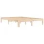 Solid pine wood bed frame 140x200 cm by vidaXL, Beds and slatted bases - Ref: Foro24-810365, Price: 89,94 €, Discount: %