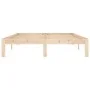 Solid pine wood bed frame 140x200 cm by vidaXL, Beds and slatted bases - Ref: Foro24-810365, Price: 89,94 €, Discount: %