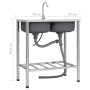 Double sink camping and stainless steel faucet by vidaXL, Sinks - Ref: Foro24-151212, Price: 199,60 €, Discount: %