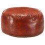 Puf marrón 60x30 cm cuero auténtico de cabra