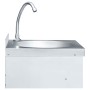 Edelstahlspüle mit Wasserhahn und Seifenspender von vidaXL, Sinkt - Ref: Foro24-51113, Preis: 179,94 €, Rabatt: %