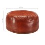 Puf marrón 60x30 cm cuero auténtico de cabra