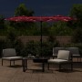 Doppel-Sonnenschirm mit roten Bordeaux LED-Lichtern 316x240 cm von vidaXL, Sonnenschirme - Ref: Foro24-362973, Preis: 186,90 ...