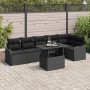 Conjunto de sofá de jardín Manual 7 pcs Negro 100 x 55 x 73 cm