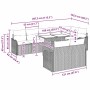 Conjunto de sofá de jardín 9 pcs Gris claro 100 x 55 x 73 cm