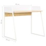 Escritorio color roble y blanco 90x60x88 cm | Foro24.es | Tu tienda online para hogar, jardín y más Foro24.es