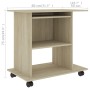 Computertisch aus eichenfarbenem Sperrholz, 80 x 50 x 75 cm von vidaXL, Schreibtische - Ref: Foro24-802897, Preis: 70,05 €, R...