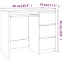 Schwarzer Sperrholz-Schreibtisch 90x45x76 cm von vidaXL, Schreibtische - Ref: Foro24-801374, Preis: 90,98 €, Rabatt: %