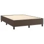 Brown synthetic leather bed frame 140x190 cm by vidaXL, Beds and slatted bases - Ref: Foro24-3121044, Price: 133,25 €, Discou...