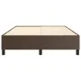 Brown synthetic leather bed frame 140x190 cm by vidaXL, Beds and slatted bases - Ref: Foro24-3121044, Price: 133,25 €, Discou...