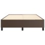 Estructura de cama de cuero sintético marrón 140x190 cm de vidaXL, Camas y somieres - Ref: Foro24-3121044, Precio: 135,34 €