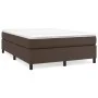 Estructura de cama de cuero sintético marrón 140x200 cm de vidaXL, Camas y somieres - Ref: Foro24-3121050, Precio: 119,79 €, ...