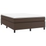Estructura de cama de cuero sintético marrón 140x200 cm de vidaXL, Camas y somieres - Ref: Foro24-3121050, Precio: 121,65 €, ...