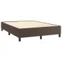 Estructura de cama de cuero sintético marrón 140x200 cm de vidaXL, Camas y somieres - Ref: Foro24-3121050, Precio: 119,79 €, ...