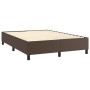 Estructura de cama de cuero sintético marrón 140x200 cm de vidaXL, Camas y somieres - Ref: Foro24-3121050, Precio: 121,65 €, ...