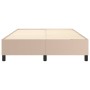 Estructura de cama de cuero sintético capuchino 140x200 cm