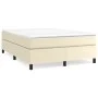 Cream synthetic leather bed frame 140x190 cm by vidaXL, Beds and slatted bases - Ref: Foro24-3121043, Price: 108,34 €, Discou...