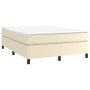 Cream synthetic leather bed frame 140x190 cm by vidaXL, Beds and slatted bases - Ref: Foro24-3121043, Price: 109,89 €, Discou...
