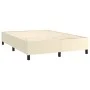 Cream synthetic leather bed frame 140x190 cm by vidaXL, Beds and slatted bases - Ref: Foro24-3121043, Price: 108,34 €, Discou...